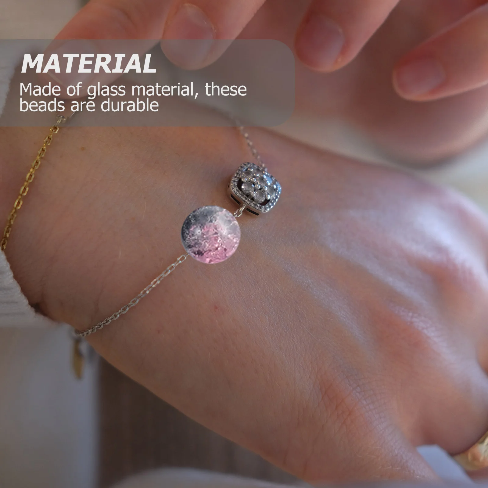 150 шт. стеклянные бусины для изготовления ювелирных изделий принадлежности