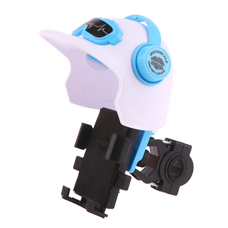

Bicycle Phone Holder Helmet Shape Sunshade Rainproof Handlebar Rearview Mirror Mount Bracket for Road Mountain Bike Ebike