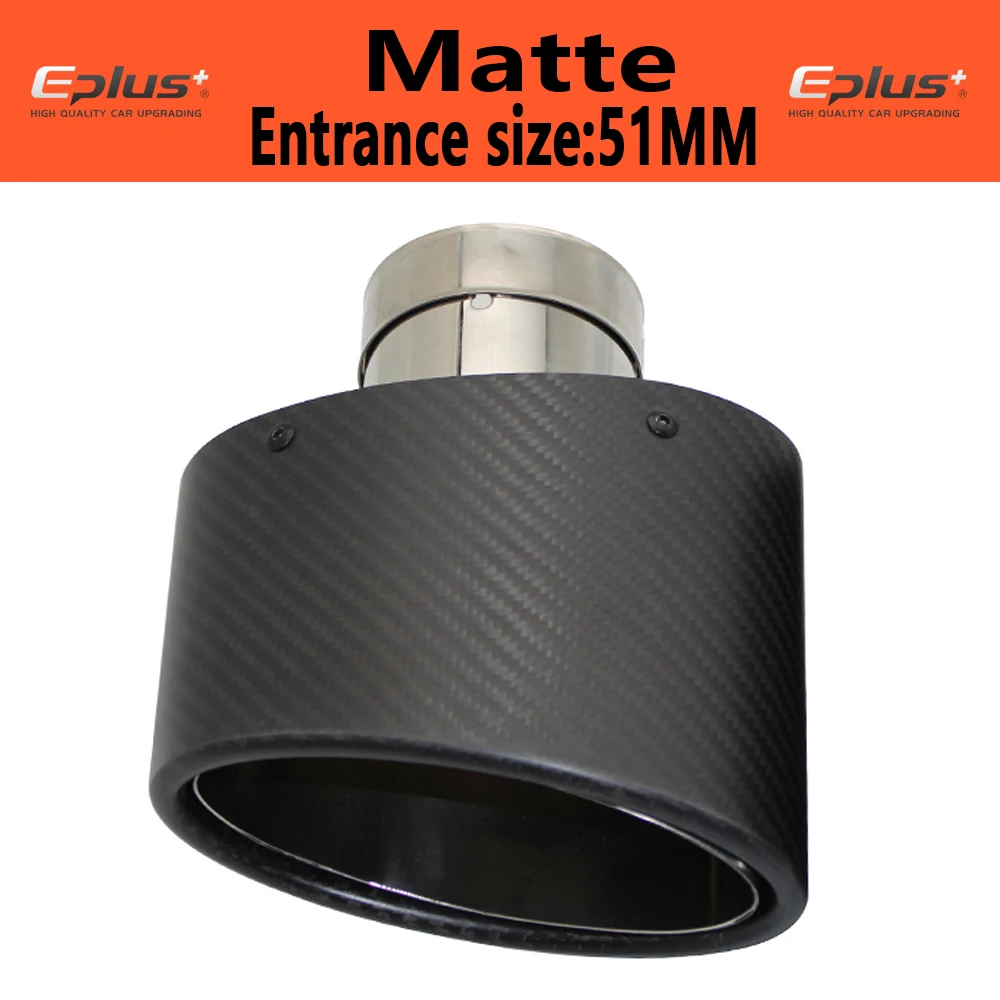 

Универсальный автомобильный матовый глушитель из углеродного волокна, глушитель, выхлопная труба, черный овальный 150 мм, наклонная левая и правая