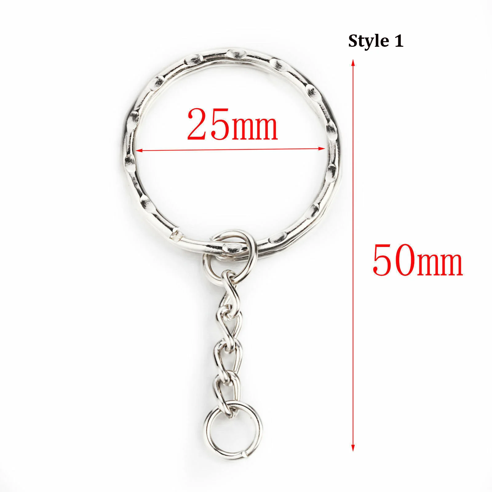 Metal Blank Keyring Keychain Split Rings Keyfob Key Rings Lobster Clasp Key Pendant Chains Keychains Climbing Buckles Carabiner