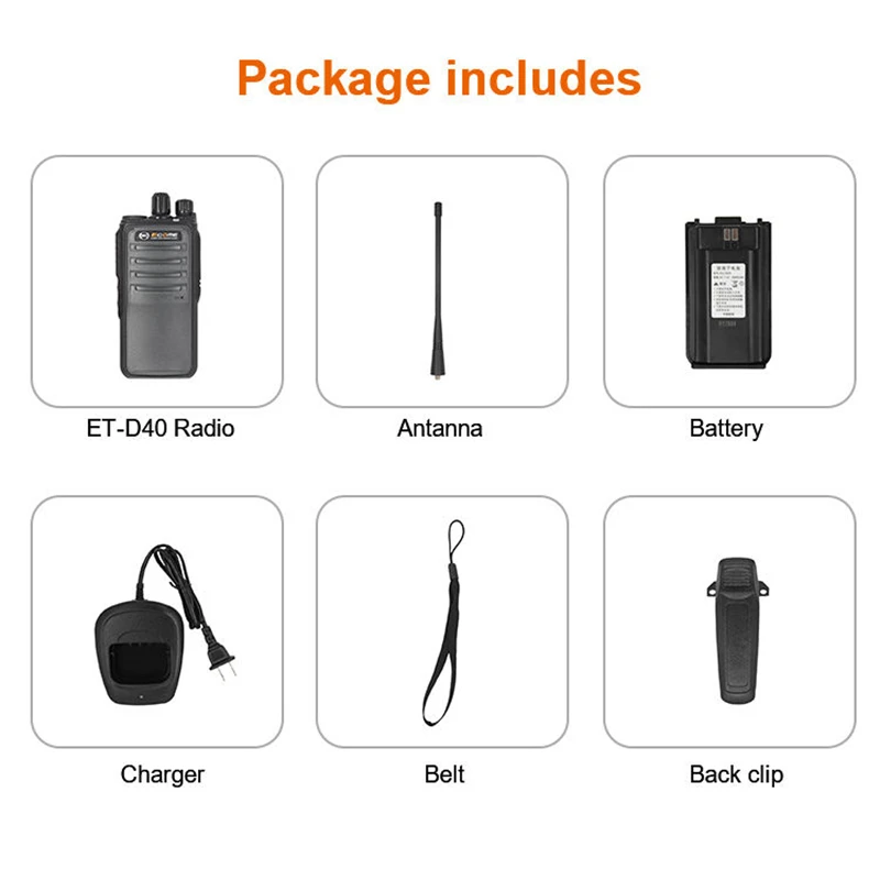 Uhf Dmr Radio Digital Walkie Talkie For Construction Professional Long Range Dustproof Waterproof 2 Way Radio For Security