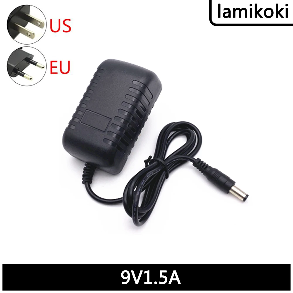 

9V 1.5A Power Adapter AC DC Adapter DC 9V 1500MA US Plug Power Cord