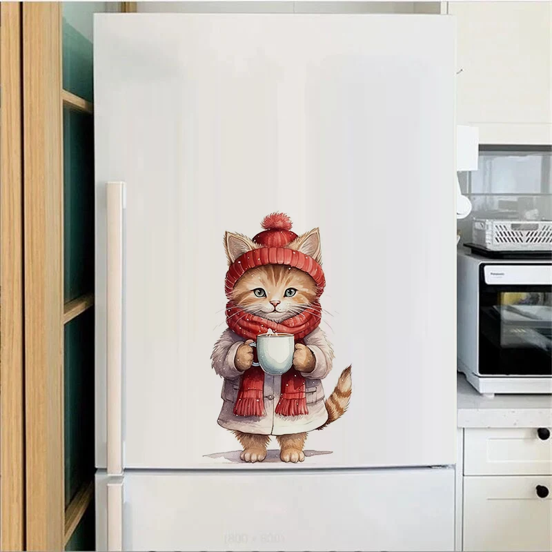 Фото C218 # зимний кошка щенок мышь наклейки для ванной комнаты туалета гостиной кабинета №2