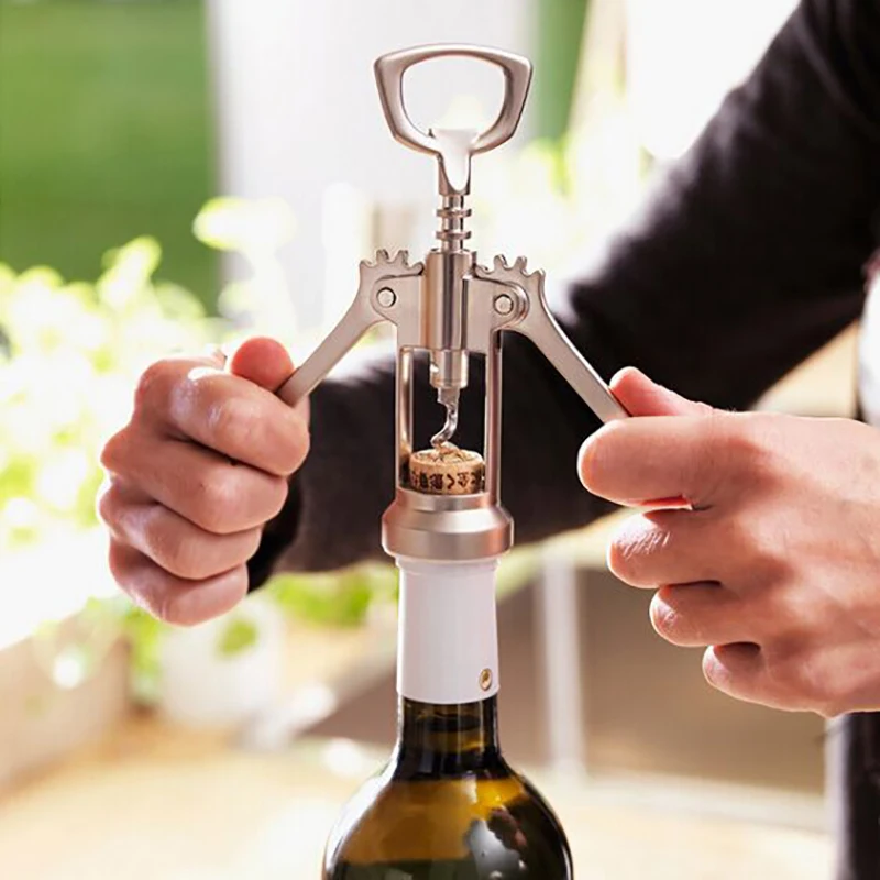 

Bottle Opener Stainless Steel Red Wine Opener Wing Type Metal Sommeliers Corkscrew Bottle Openers Corkscrews Wine Cork Remover