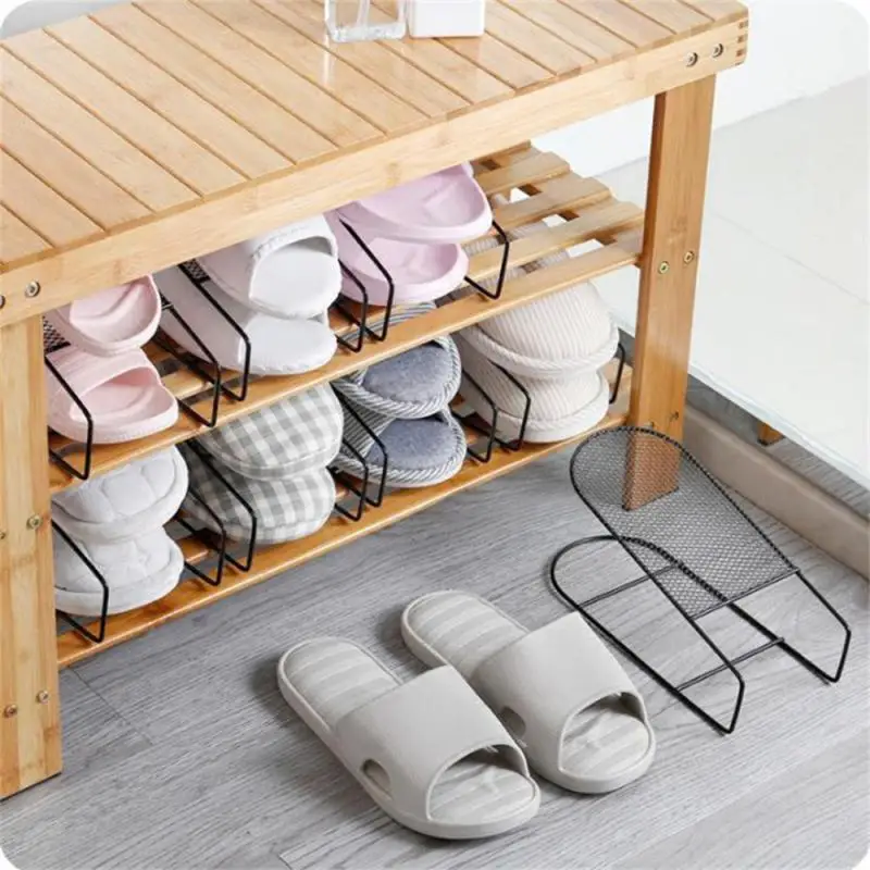 

Placing Shoes Storage Shoe Rack Double Layered Black Iron Double Layers Shoe Organizer Sturdy Shoe Rack Home Storage Durable