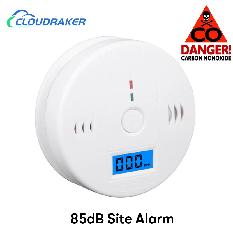 

Carbon Monoxide Detector with LCD Display Built-in 85dB Siren Site Alarm Sound Independen CO Sensor Poisoning Warning Alert