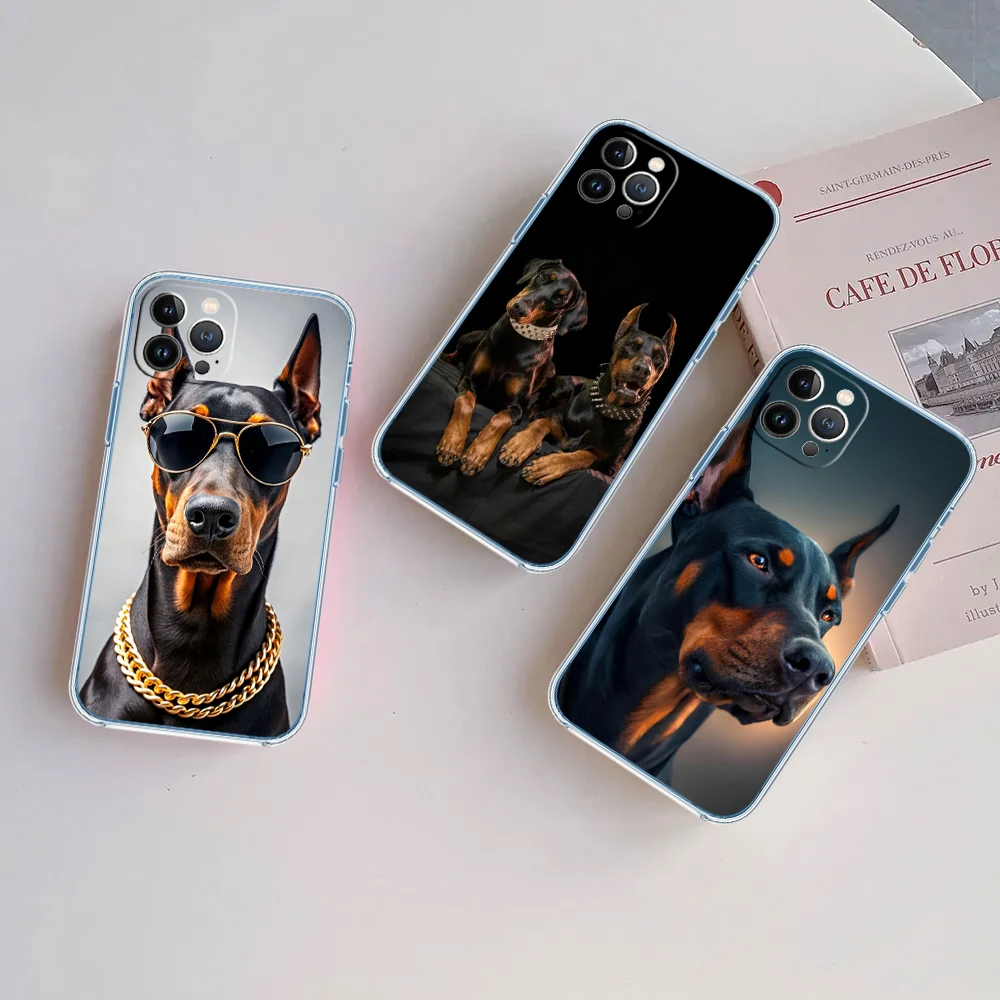 Фото Прозрачный чехол для телефона с изображением добермана II19 для Samsung Galaxy A04 A04S A14 A23 A34 A54 M23 M33 M52 M53 №5