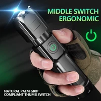 new 2 in 1 super power ultra bright led flashlight mini torch power bank outdoor lighting 3 modes with usb charging cable