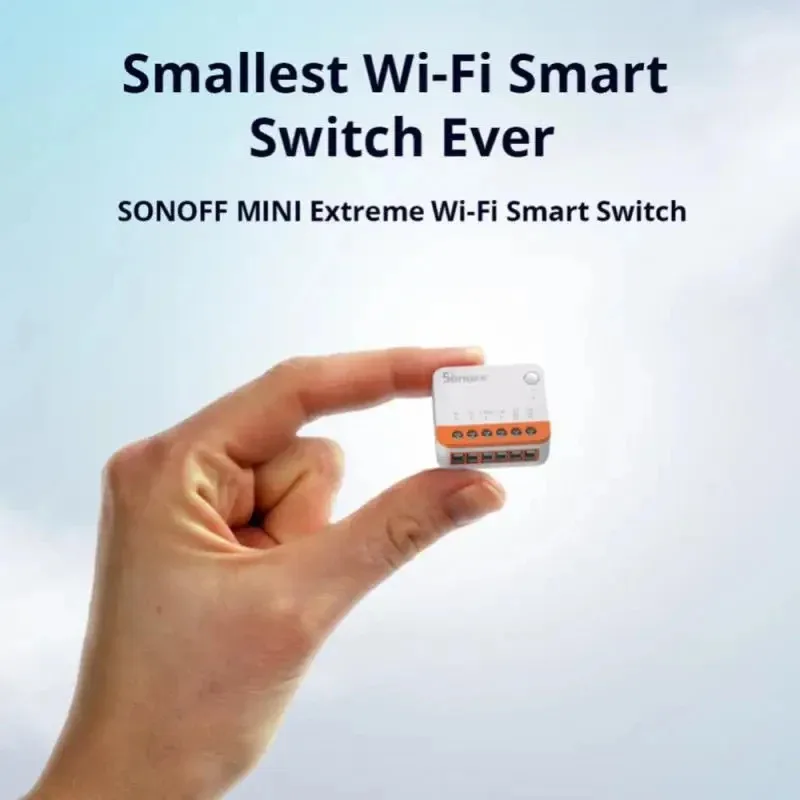Фото Умный Wi-Fi выключатель Sonoff Mini R4 Extreme с двусторонним дистанционным управлением, режимом отсоединенного реле, модуль для умного дома через приложение eWelink, Alexa, Google №5