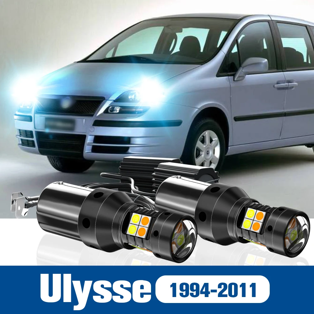 

2pcs LED Dual Mode Turn Signal+Daytime Running Light DRL Accessories Canbus For Fiat Ulysse 1994-2011 2004 2005 2006 2007 2008