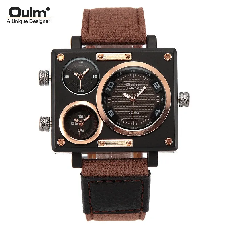 

New Large Dial Casual Men's Watch Explosions Domineering Multi-time Square Shi Ying Men's Watch Military Watch Business Watch