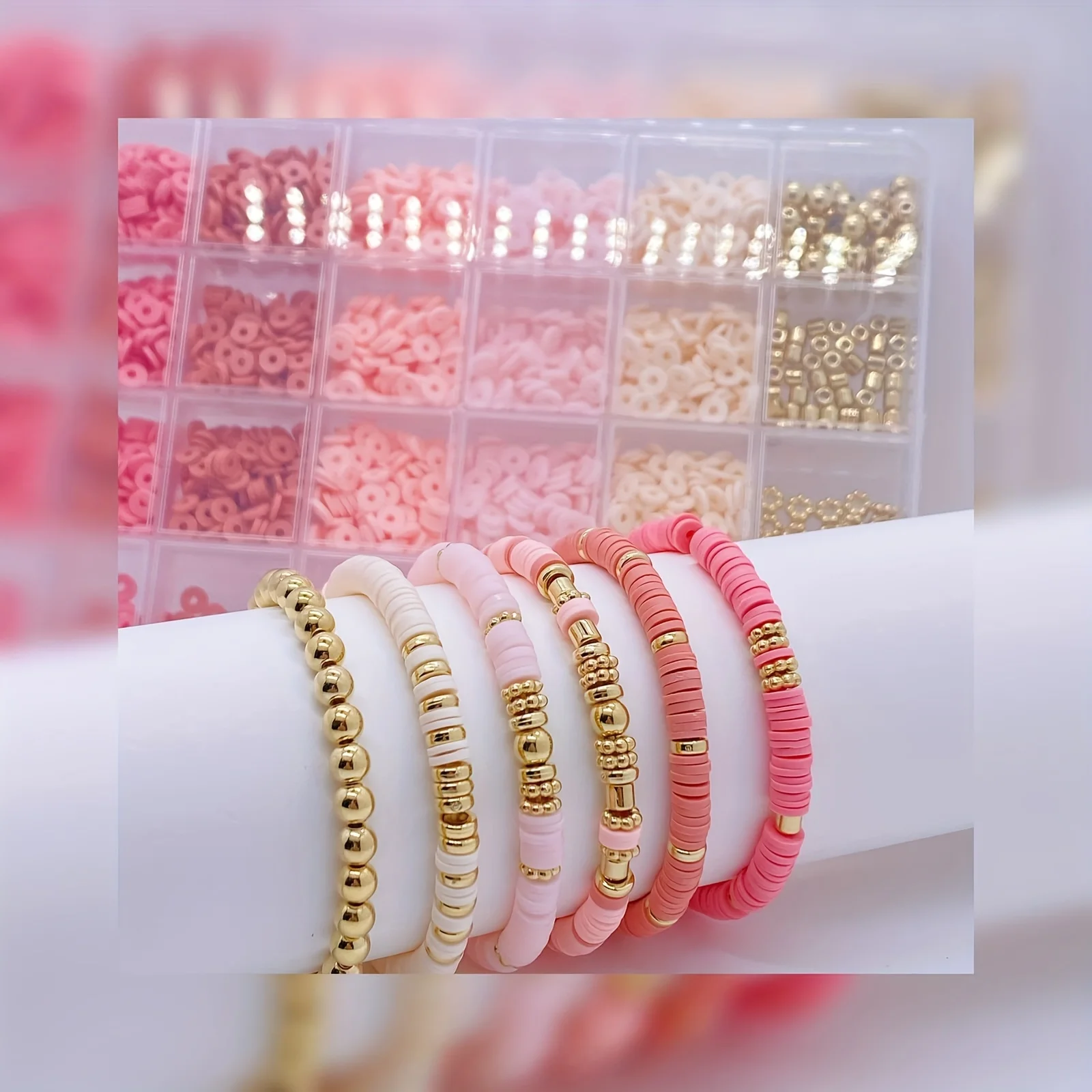 Набор бусин из полимерной глины 6 мм 4280 шт.