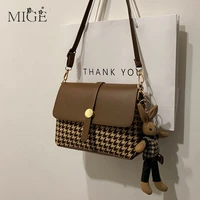 2022 new small messenger bag for women trend female shoulder bag fashion grid ladies crossbody bags autumn winter retro handbags