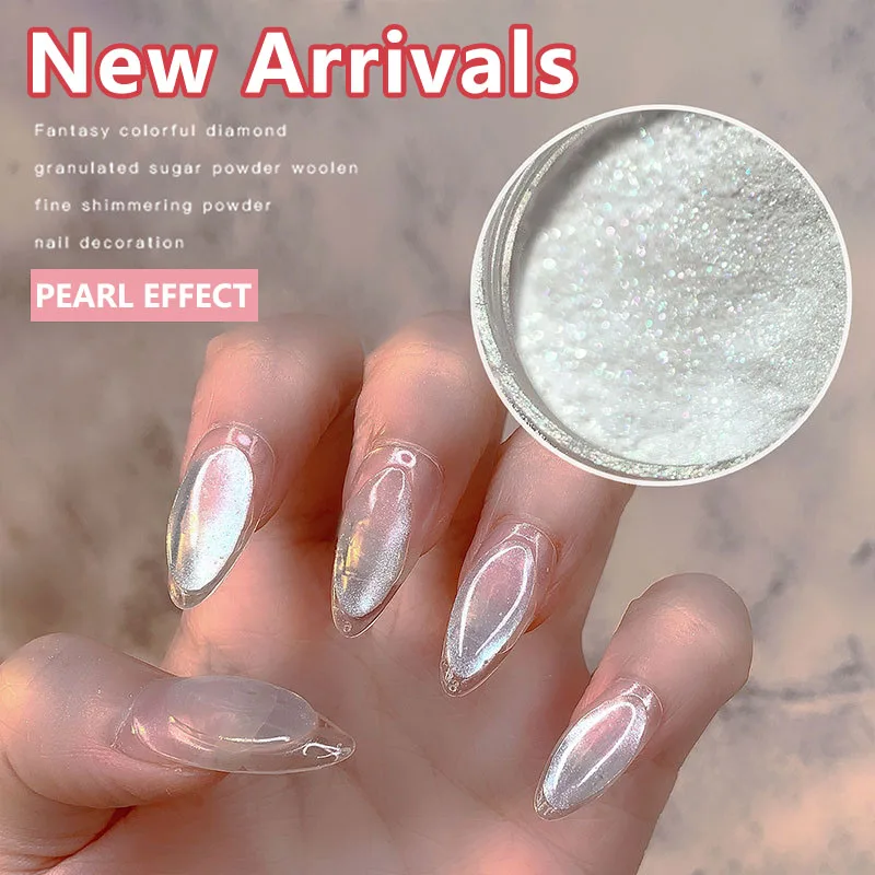 

0.2g Mermaid Nail Acrylic Powder Pearl Shell Glimmer Dust Pretty Shimmer Laser Glitters Art Decorations Nails Accessoires