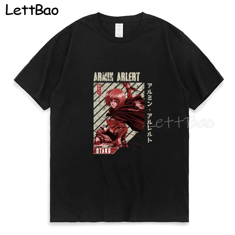 

Attack On Titan Armin Arlert T Shirt Graphic Tees Hip Hop Harajuku Tops Unisex T-shirts Male Streetwear Summer Anime Clothes