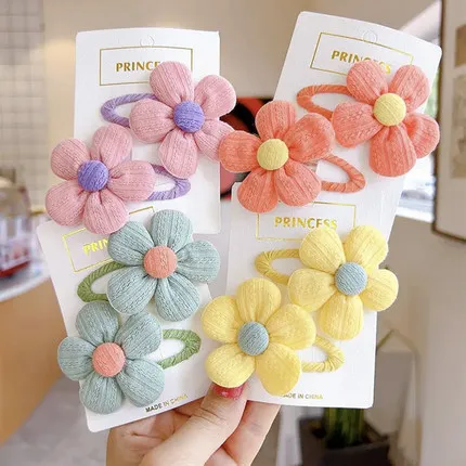 

2pcs Hair Accessories Bands Bandeau Cheveux Scrunchies Tiara for Girls Envio Gratis Seamless Tie Small Ring Rubber Gradient