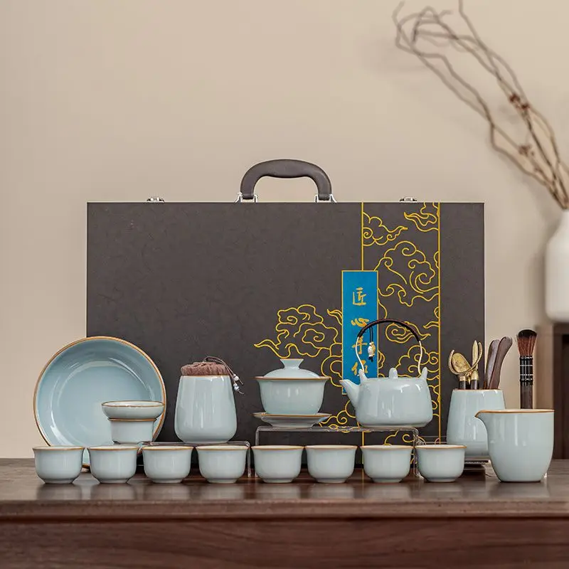 Керамический 2024 новый геоао официальный чайный сервиз в стиле кунг-фу полный