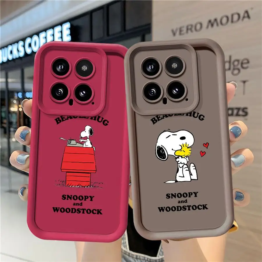 Мультяшный милый чехол для телефона S-Snoopys Xiaomi Redmi Note 11 Pro 5G 12S 11S 12 13 Plus 9S 10 9 Capa Coque Cover