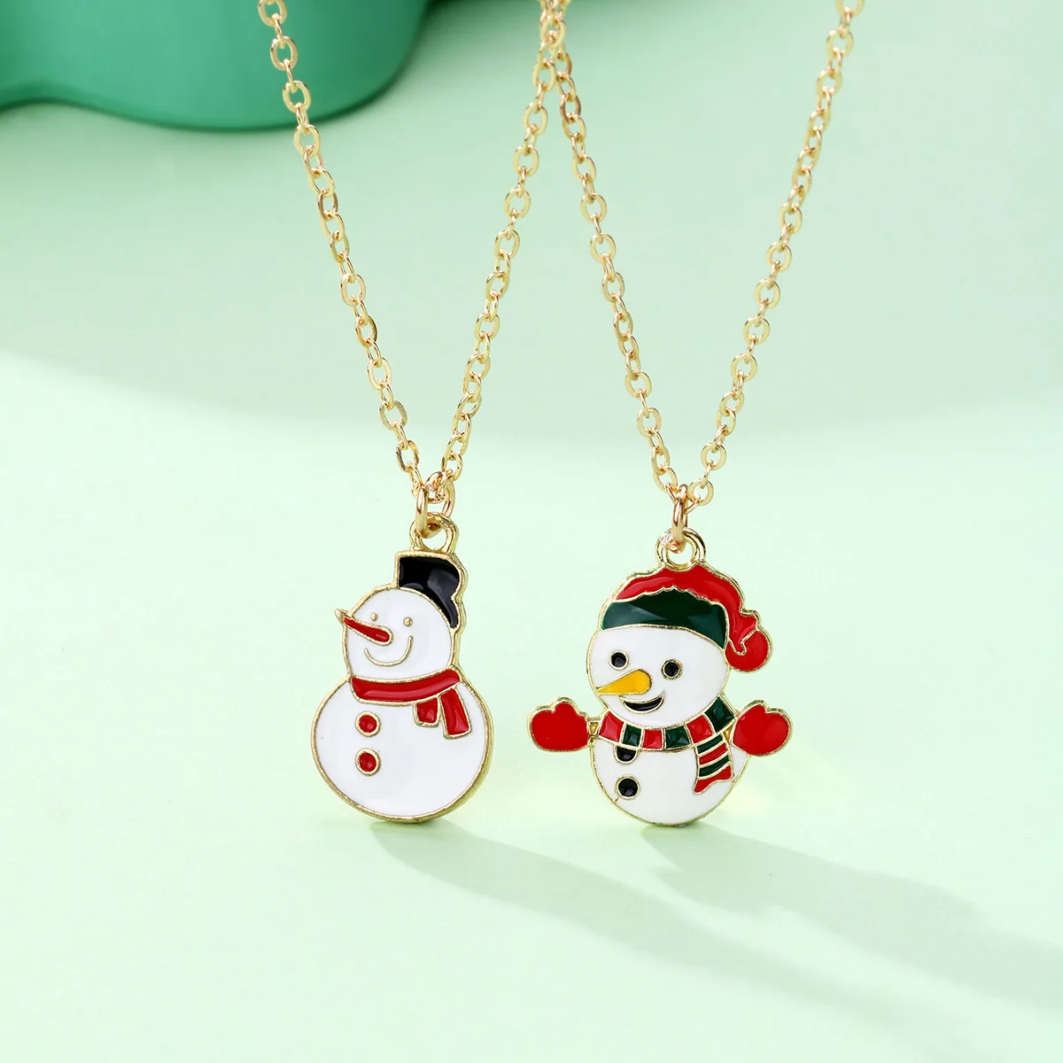 

Cute Christmas Snowman Santa Claus Choker Necklace for Women Couple Xmas Tree Crutch New Year Party Jewelry Statement Gift 2022