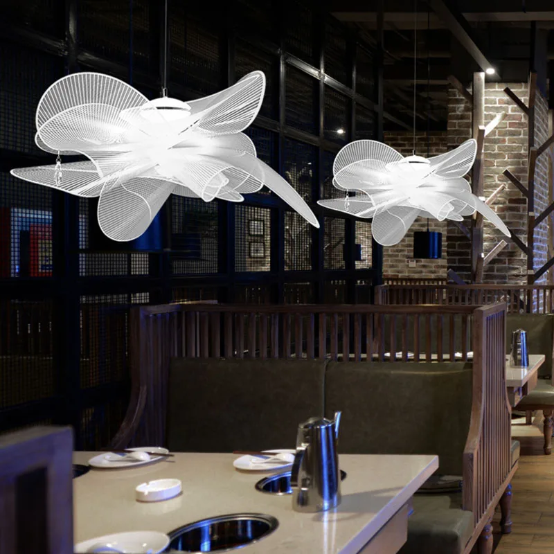 

Nordic Creative LED Hanging Lamp Mesh Lighting Pendant Lamp Dining Living Room Bedroom Restaurant Acrylic Art Deco Hanging Lamp