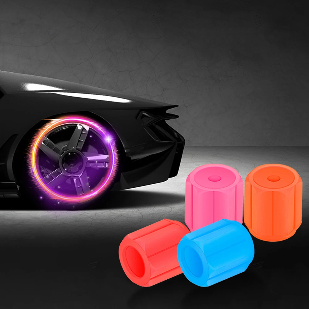 

Universal Luminous Tire Valve Cap Car Wheel Hub Glowing Dust-proof Decorative Tyre Rim Stem Covers For Car Motorcycle Bike