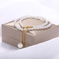 trend elegant pearl necklace wedding big pearl jewelry pendant necklace for women fashion white imitation pearl aesthet necklace