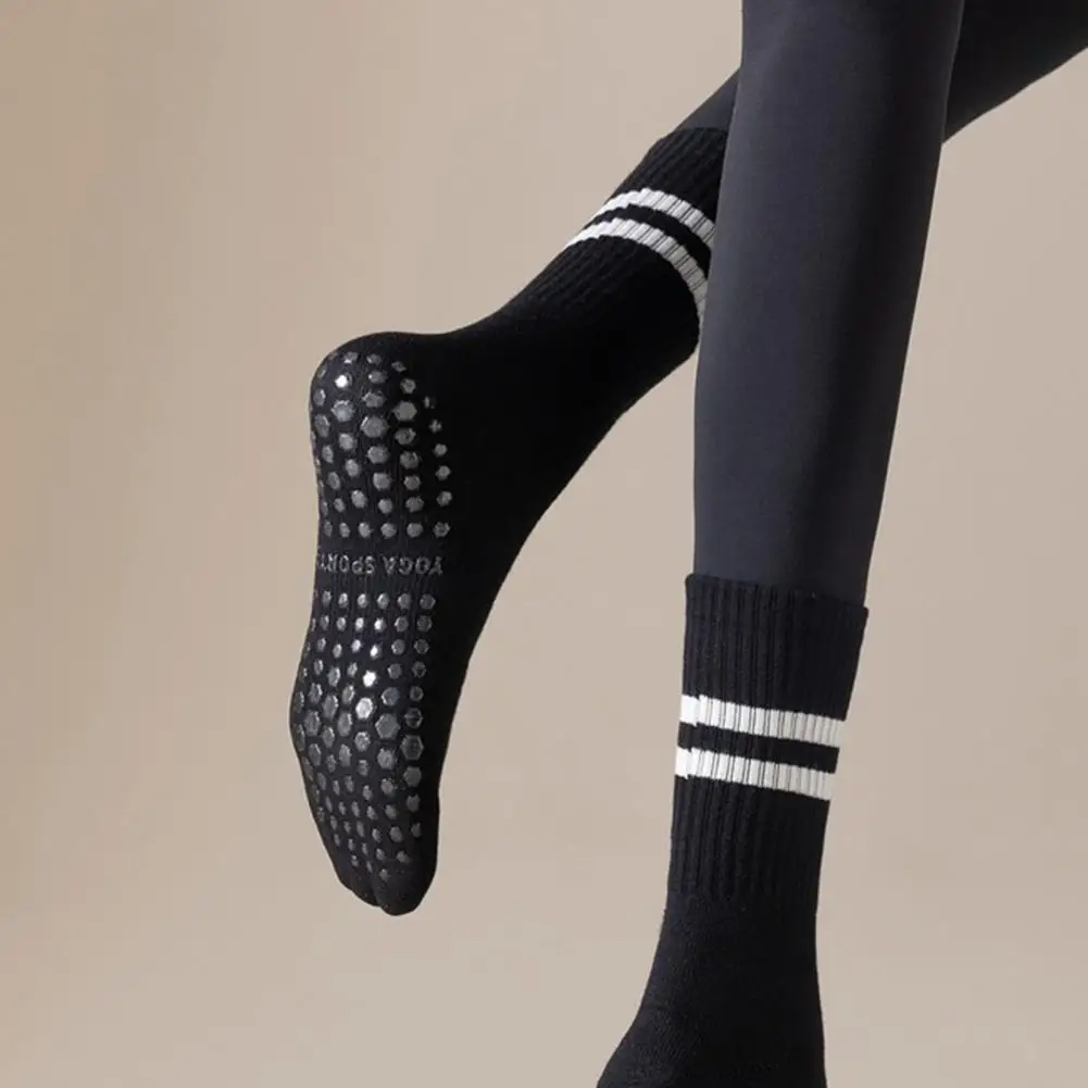 

1 пара, модные противоскользящие женские хлопковые носки для пилатеса