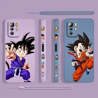 anime dragon ball boy for xiaomi redmi note 11 11s 10 10s 9 9s 9t 8 8t 7 5 pro 5g tpu liquid left rope phone case fundas cover