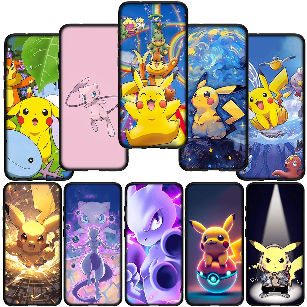 Чехол Mew Two Mewtwo P-Pokemons P-Pikachus для Xiaomi Redmi Note 12 11 10 9 Pro 9S 10S 11S 9A 9C NFC 9T 10A 10C 12C