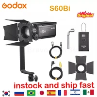 godox s60 bi 60w focusing led photography continuous adjustable light spotlight with barn door for professional photography