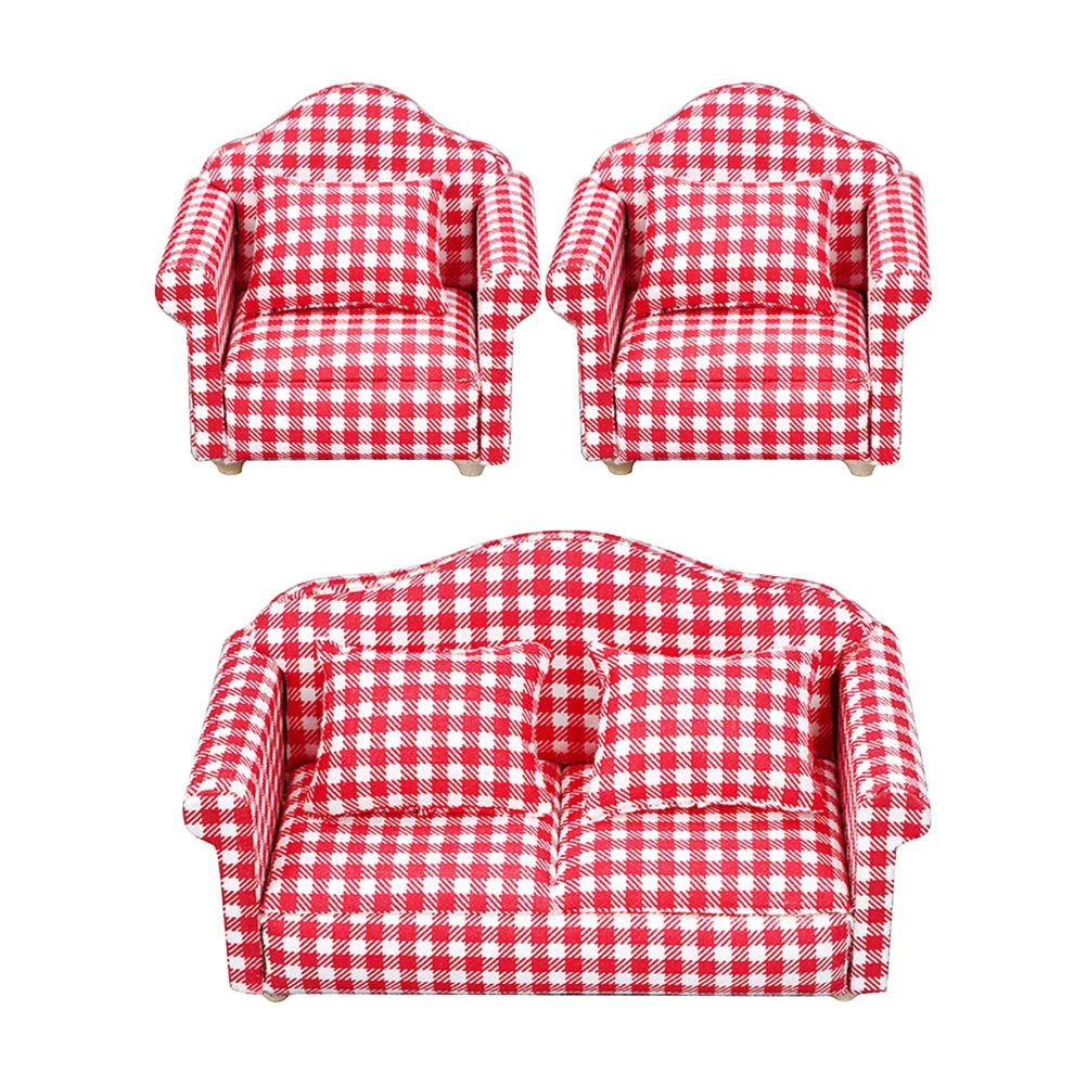 

1 Set of Mini Sofa Models Decorative Mini House Furniture Adornments Children Toys
