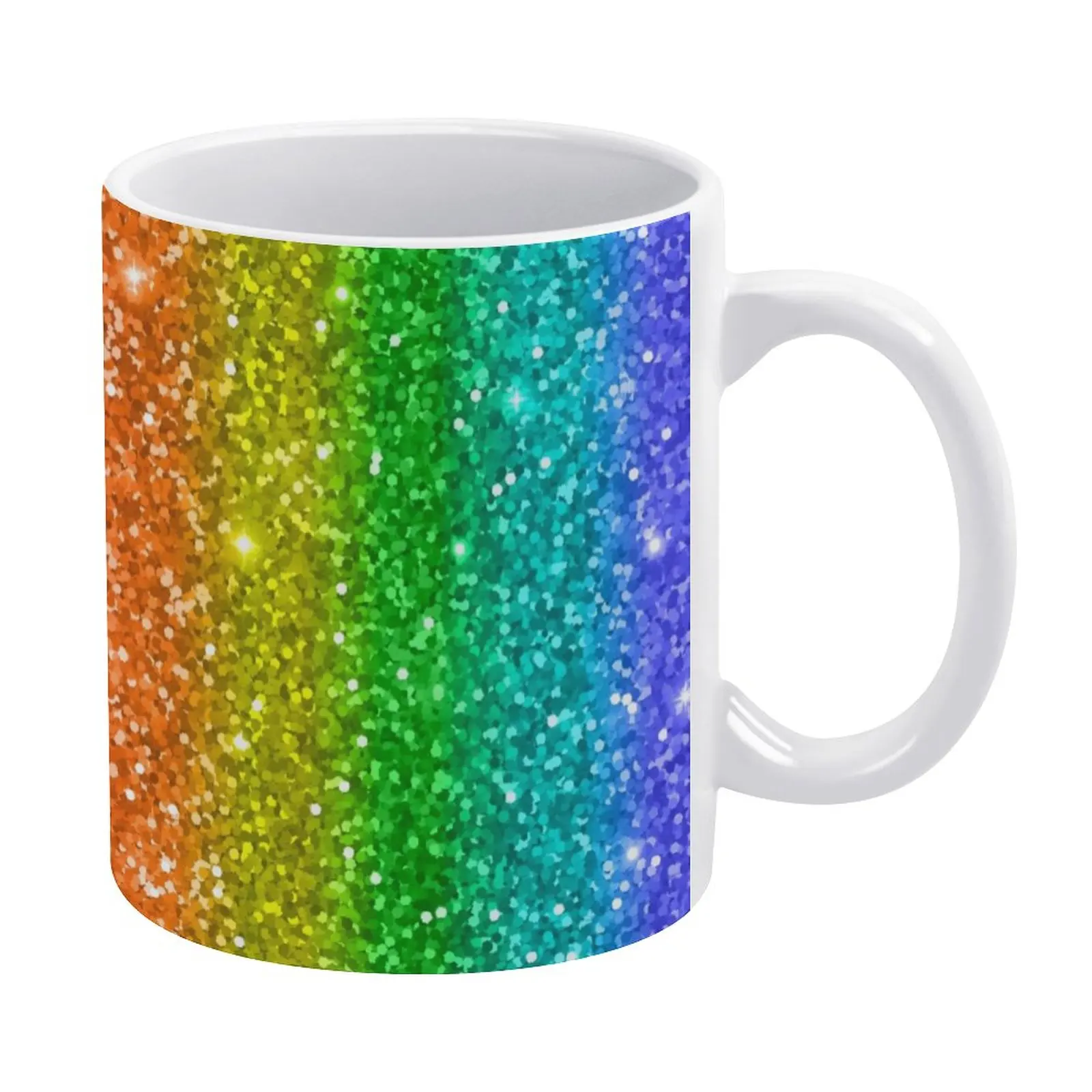 

Colorful Sparkle Mug Glittery Rainbow Wholesale Stylish Mug Pottery Espresso Cups