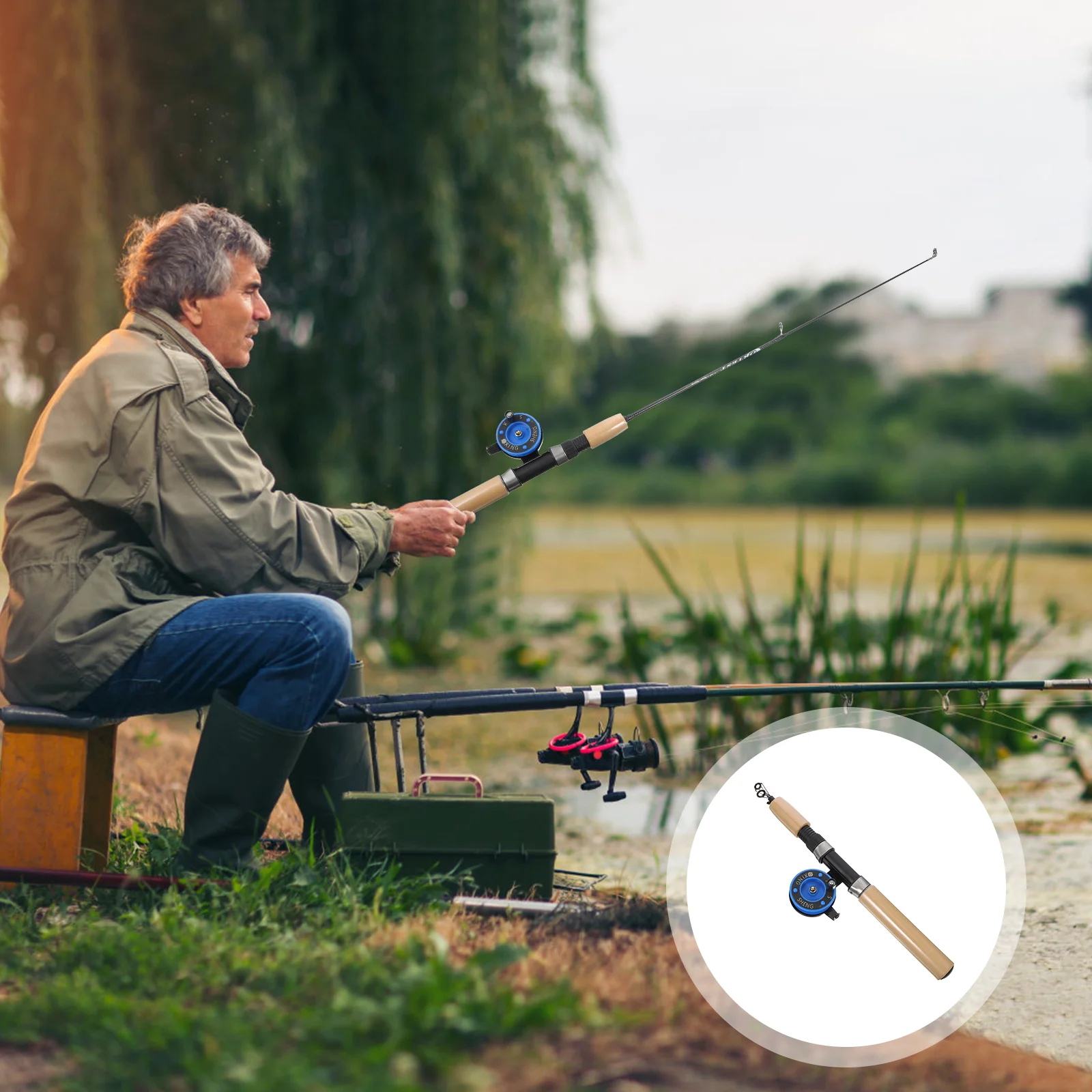 

Телескопическая удочка 75 см, выдвижная удочка, короткая спиннинговая телескопическая удочка, выдвижная удочка