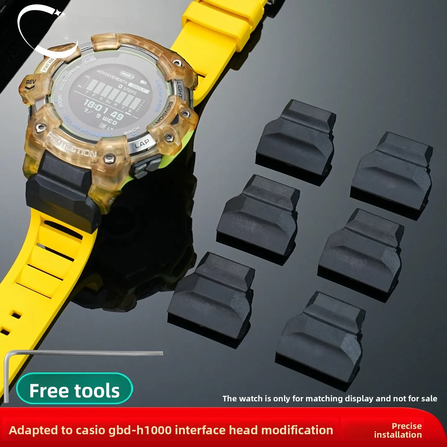 Фото Для Casio G-SHOCK GBD-H1000 gbd h1000 адаптер модифицированный GBD-H1000 разъем резиновый ремешок из натуральной кожи конвертер браслет для часов №2