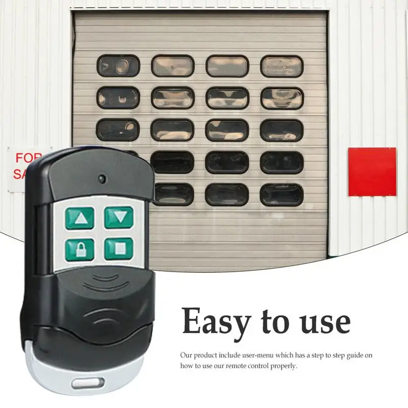 

1pcs Universal 4 Button Gate Garage Door Opener Remote Control 433MHZ Clone Fixed Learning Code For Gate Garage Door