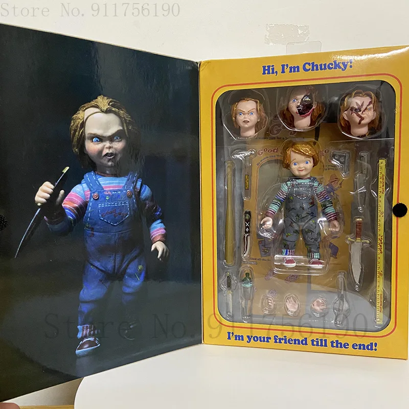 

In Stock NECA Seed of Chucky of PVC Kids Children's Toys Chucky Action Figure with Original Box 7 Inch Birthday Gift Horror Toys