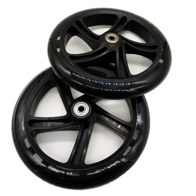

2 Pieces Scooter Wheel 200 mm PU Material Wheel Thickness 30 mm ABEC-7 Bearing Scooter AccessoriesTransparent Black