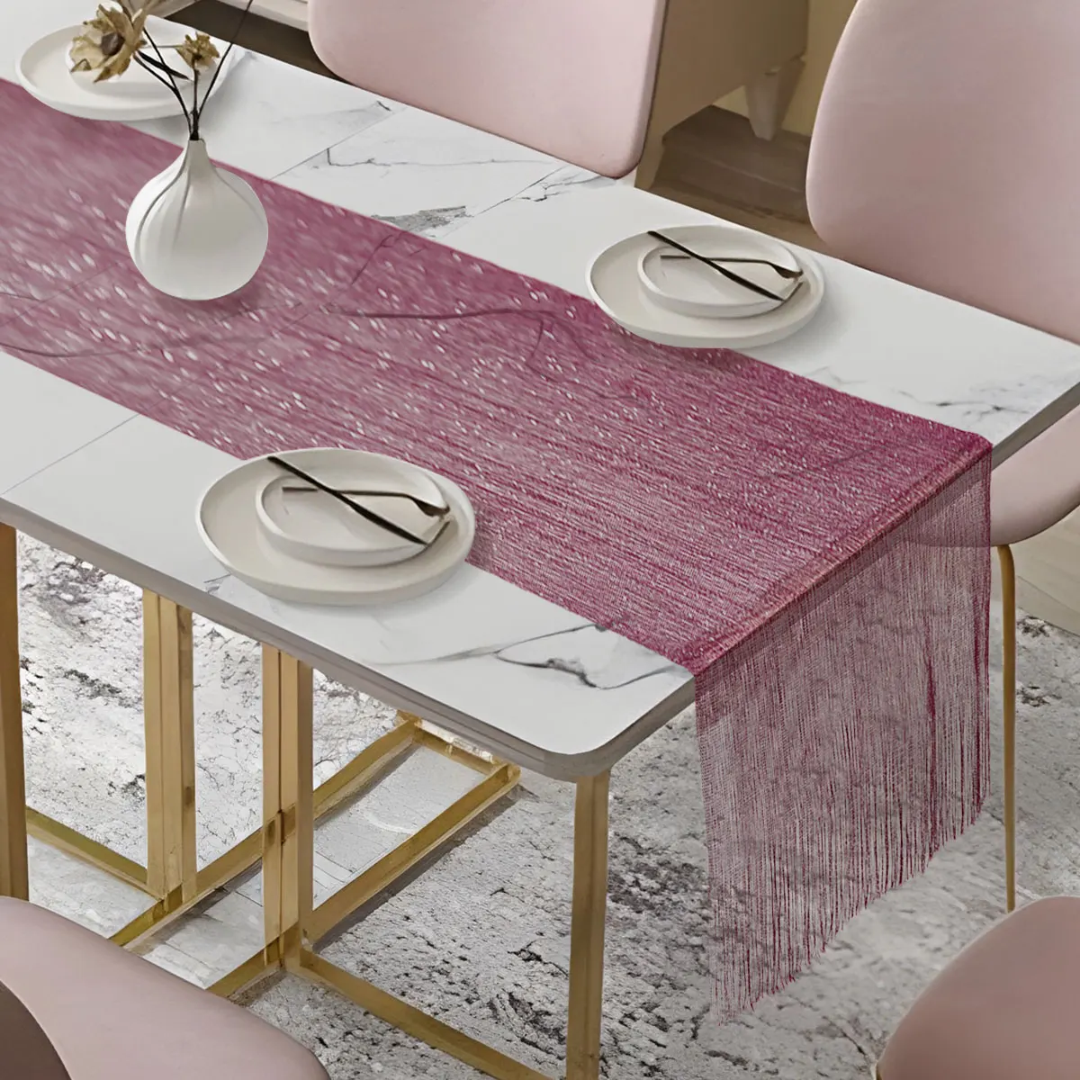 Скатерть с кисточками 30x180 см