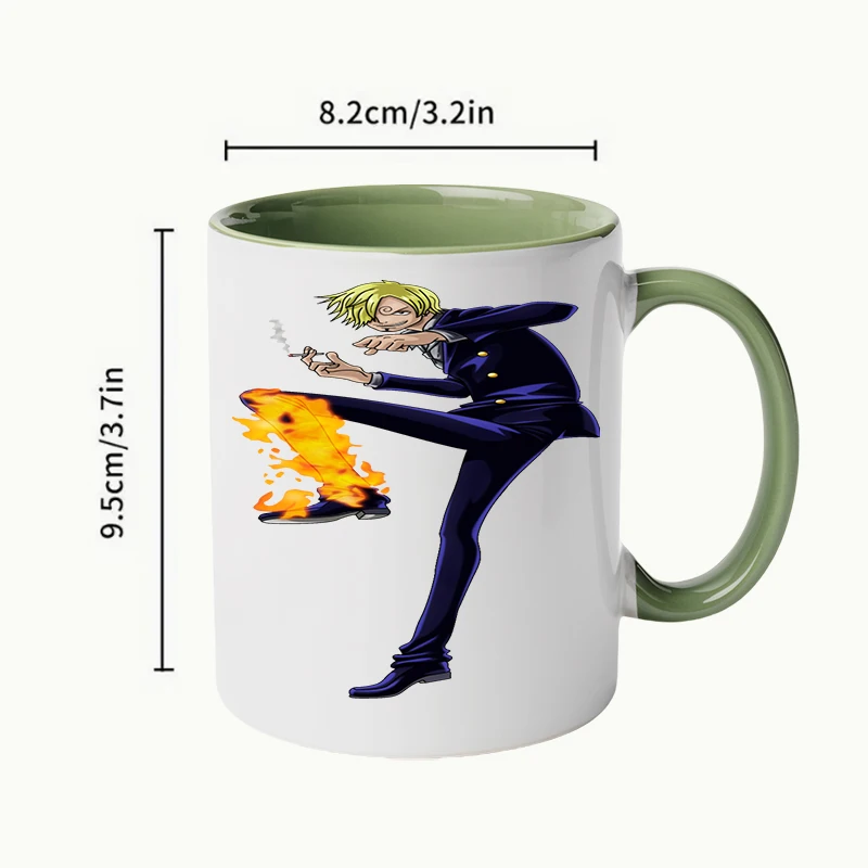 1 шт. аниме ONE PIECE мультфильм Луффи Ророноа Зоро керамическая кружка Sanji Kawaii Ctue