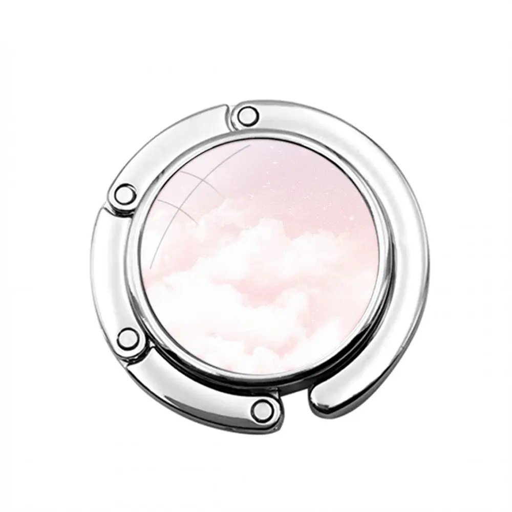 Милый искусственный складной кошелек с рисунком облаков крючок для женского