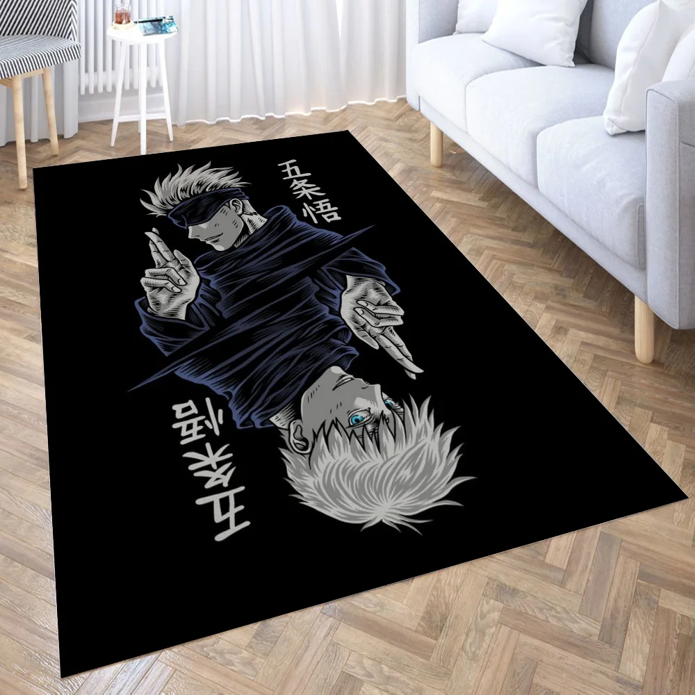 

Jujutsu Gojo Satoru Area Rug for Living Room Floor Mat Carpet for Bedroom Bedside Entrance Doormat Anti-slip Home Decor