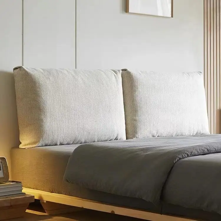 

Household Bedside Soft Bag with Down Filling Large Backrest Japanese Style Bedside Cushion with Double-Sided Cotton and Linen
