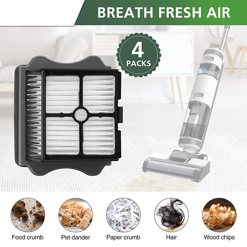 Ifloor Replacement HEPA Filter And Brush Roller Compatible For Tineco 3 One S3 Vacuum Cleaner