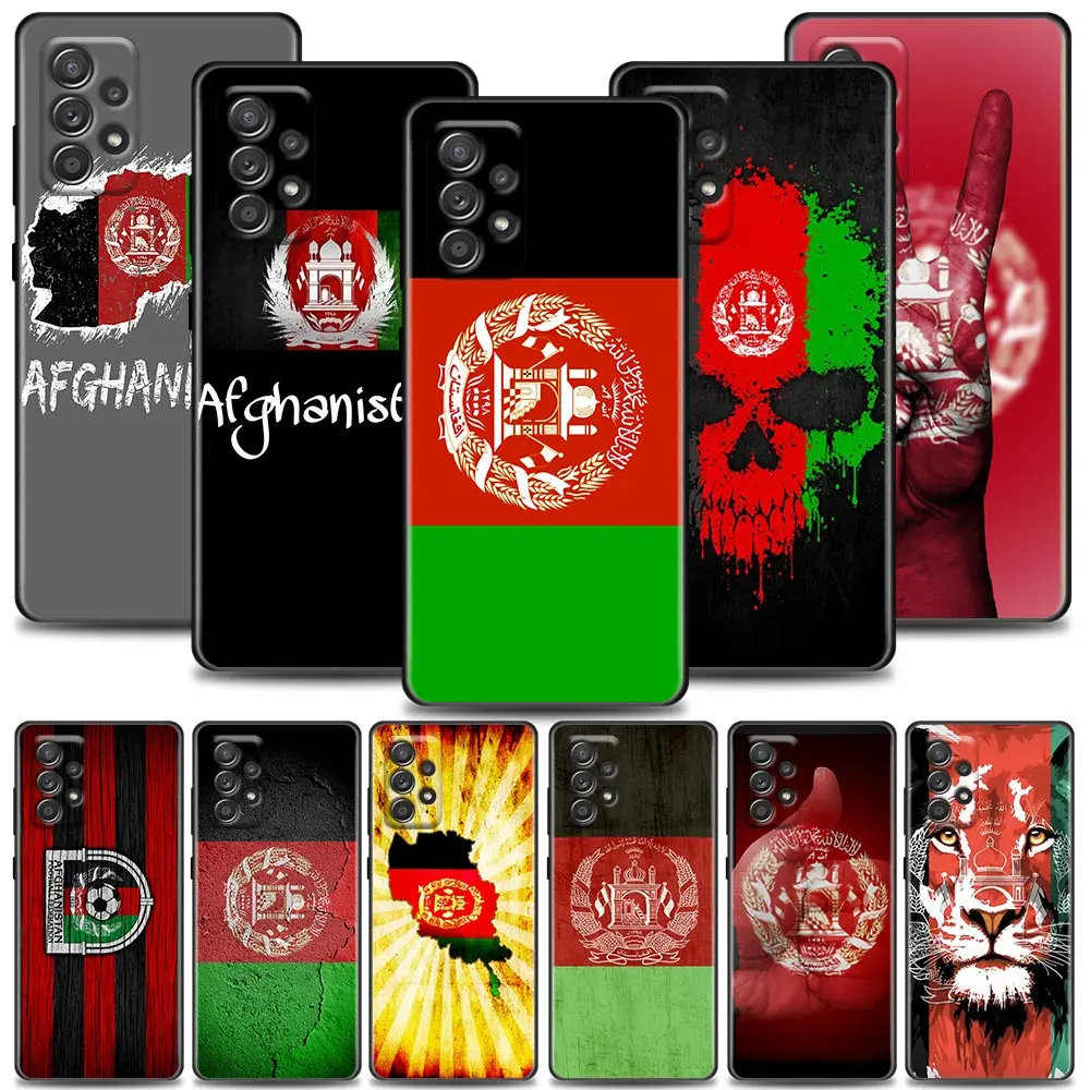 

Phone Case for Samsung A01 A02 A03s A11 A12 A21s A32 A41 A72 A52s 5G A91 Case Soft Silicone Cover Loyal Afghan flag