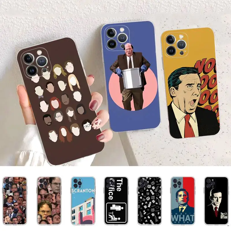 

Michael Scott The Office Funny Humor TV Phone Case For iPhone 14 13 12 11 Pro Max XS X XR SE 2020 6 7 8 Plus Transparent Shell
