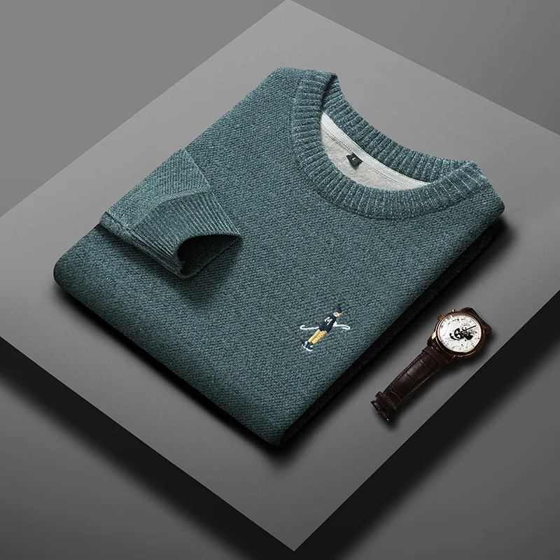 

End Luxury2023 High New Men's Knitting Pullover Embroidery Thickened Autumn/Winter Sweater European Designer Warm Men's Clothing