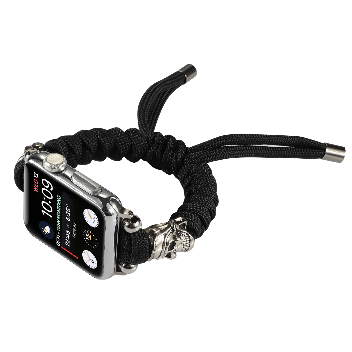 Nylon Strap for Apple Watch band bracelet Skull BeadedHand for iwatch87654321SE  Ultra38 40 41 42 44 45 49mm men and women wrist