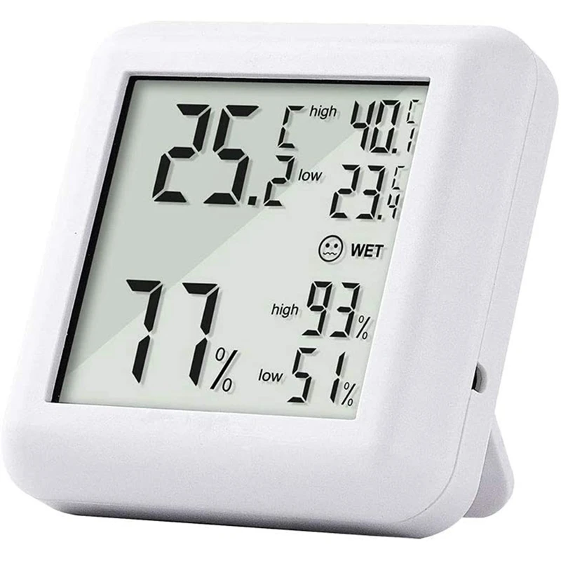 

Room Thermometer Hygrometer, Large Display Palm-Sized Humidity Meter With Humidity Trends, Thermometer Indoor For Home