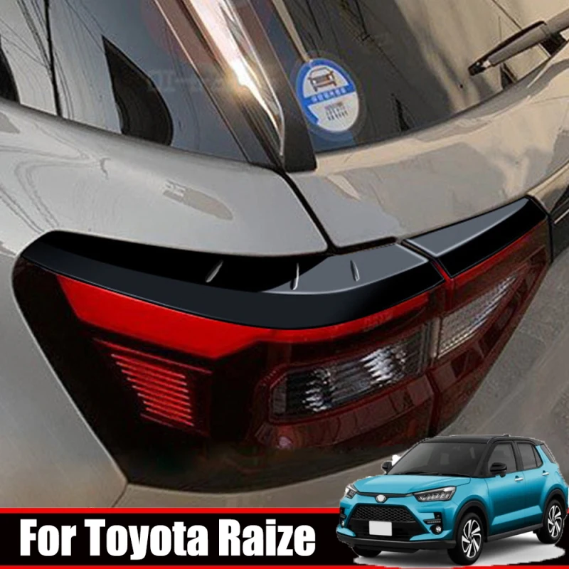 

For Toyota Raize A200 Daihatsu Rocky 2020 ABS black Rear Light Cover Trim Taillight Lamp Frame Trim Exterior Accessories