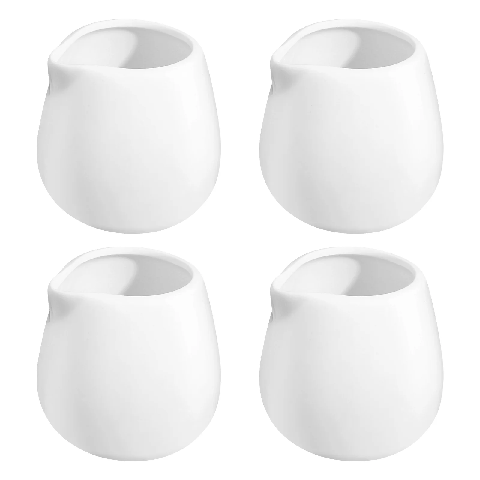 

4pcs Salad Sauce Pitchers Ceramic Creamer Pitchers Condiment Bowls Milk Creamer Dispenser Sauce Cups